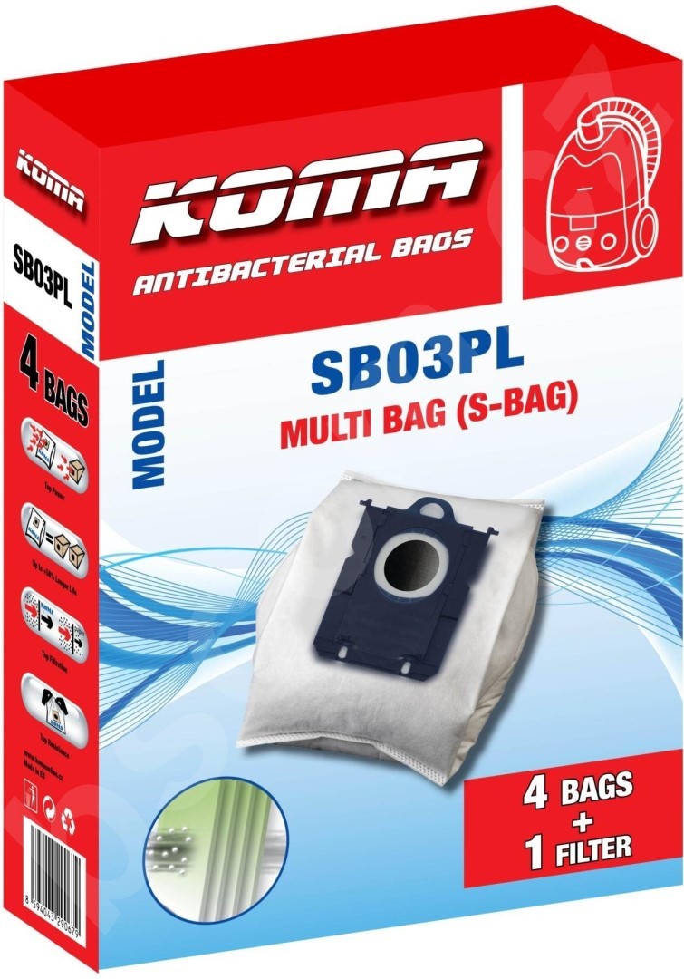 KOMA SB03PL Electrolux Multi Bag vrecká do vysávača