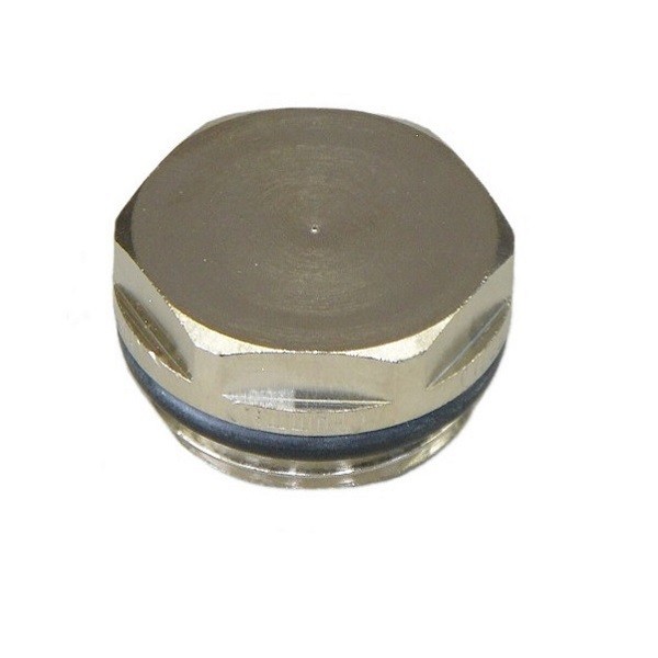 Zehnder ventily - záslepka 1/2" na radiátor samotesniaca poniklovaná