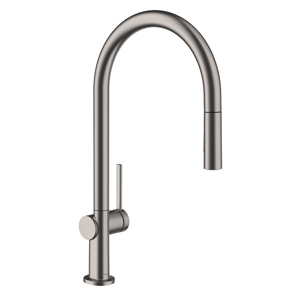 Hansgrohe Talis M54 drezová batéria 210 2jet s vyťahovacou sprškou, kartáčovaný čierny chróm, 72800340