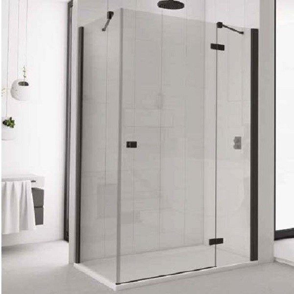 SANSWISS ANNEA sprchové dvere 100 1-krídlové, montáž vpravo, matné čierne, číre sklo s úpravou AquaPerle AN13D10000607