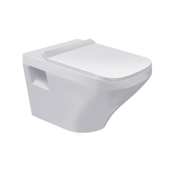 DURAVIT Dura Style závesná WC misa 37 x 54 cm biela s úpravou WonderGliss 25360900001
