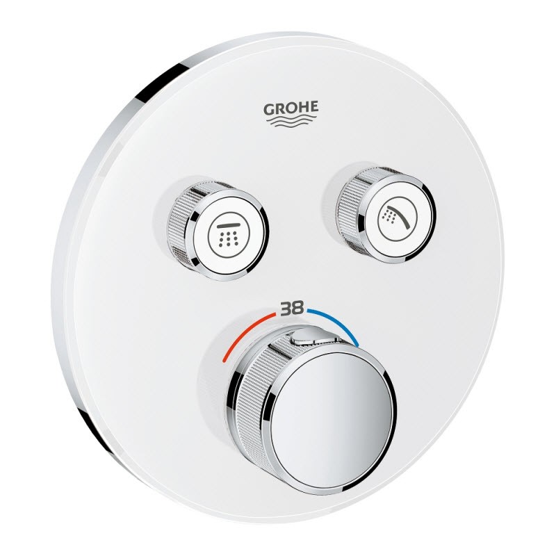 Grohe Grohtherm SmartControl termostatická batéria pod omietku, pre 2 spotrebiče, mesačná biela, 29151LS0