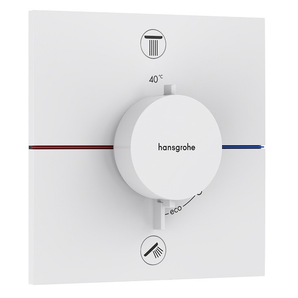 HANSGROHE ShowerSelect Comfort E batéria vaňová podomietková termostatická pre 2 spotrebiče matná biela 15572700