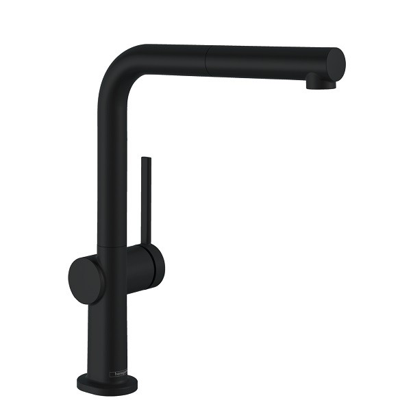 Hansgrohe Talis M54 drezová batéria 270 1jet s vyťahovacím výtokom, sBox, matná čierna, 72809670