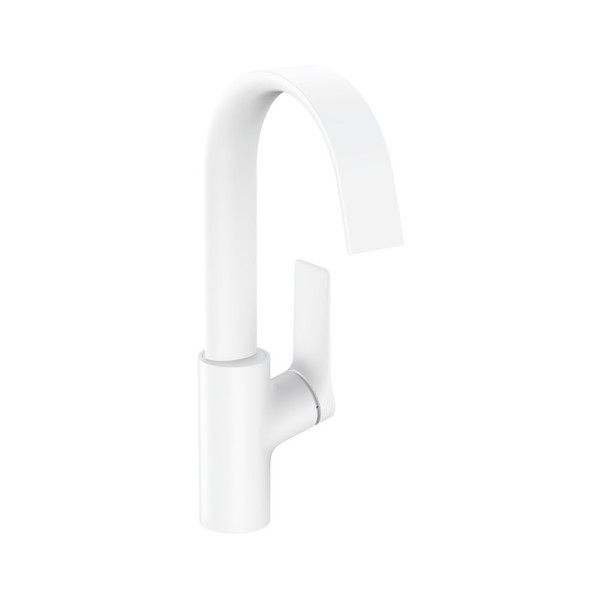 Hansgrohe Vivenis umývadlová batéria 210 s otočným výtokom s odtokovou súpravou s tiahlom matná biela, 75030700