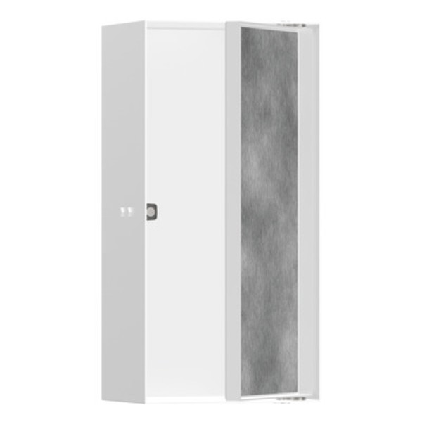 HANSGROHE XtraStoris Rock výklenok do steny 300 x 150 x 100 mm s dvierkami matná biela 56082700