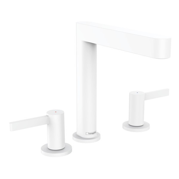 Hansgrohe Finoris 3-otvorová umývadlová batéria 160 s výpusťou Push-Open matná biela, 76034700