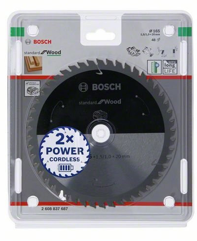 BOSCH 165x1,5x20 48z ProWood kotúč pílový