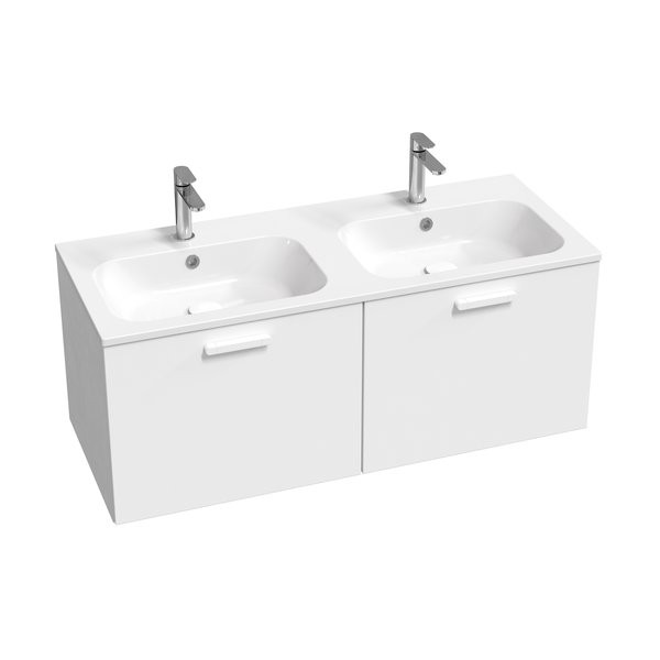 RAVAK Chrome II skrinka pod umývadlo 120 x 47 x 49 cm biela/biela, madlo biele, X000001779
