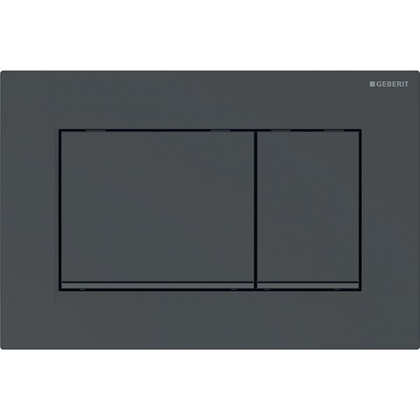 GEBERIT Sigma30 ovládacie tlačidlo splachovania, čierna lesklá/čierna matná 115.883.DW.1