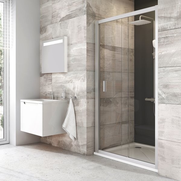 RAVAK Blix sprchové dvere posuvné dvojdielne BLDP2-110, 107-111cm, bright alu, sklo transparent, 0PVD0C00Z1