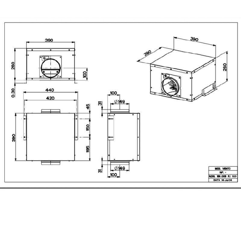 FABER REMOTE BLOWER 112.0327.007