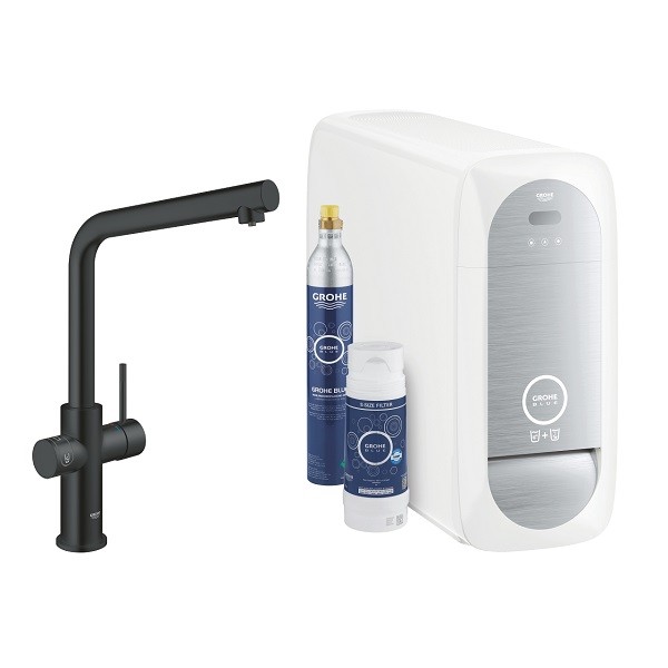GROHE Blue Home batéria drezová s chladiacim zariadením a filtráciou Phantom Black 31454KS1
