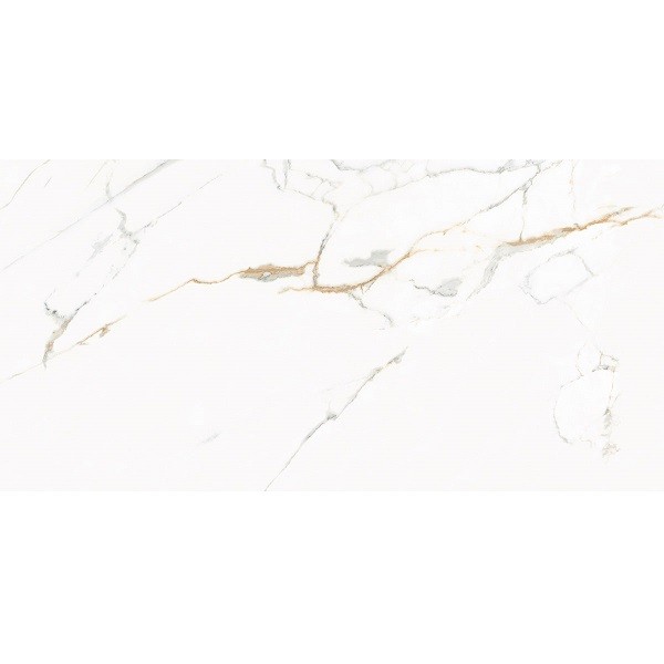 ECOCERAMIC Golden dlažba 60 x 120 cm mramorová biela so zlatou žilou GOLDEN