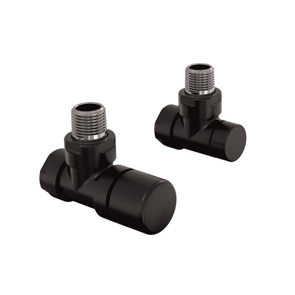 ZEHNDER Set B rohový ventil a šróbenie pre spiatočku 1/2" čierna matná 838899-0557