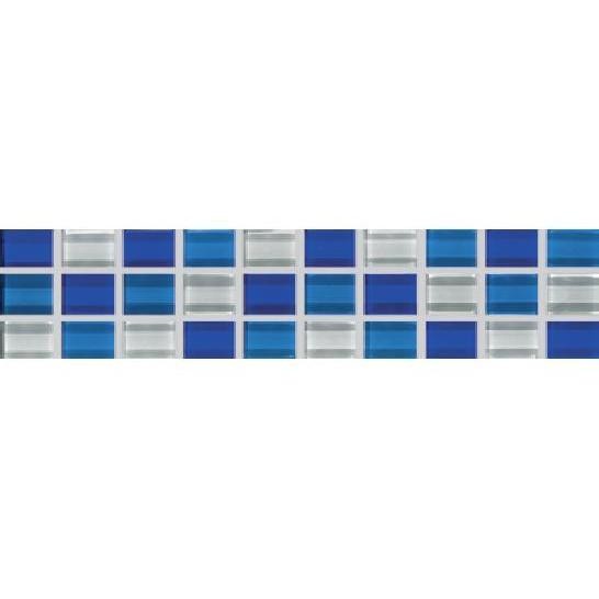 VILLEROY & BOCH ENJOY bordúra mozaika 7,5 x 25 cm sklenená lesklá modrá, 1050KL61