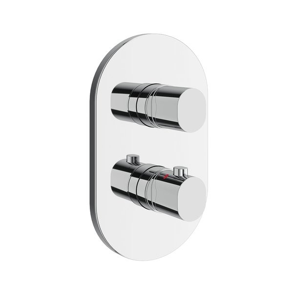 RAVAK Chrome II batéria sprchová podomietková termostatická 2-cestná pre R-box chróm X070455