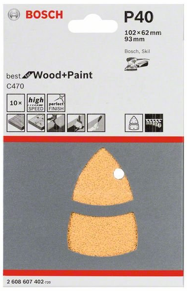 BOSCH 102x62 mm 40z/10ks brusivo delta