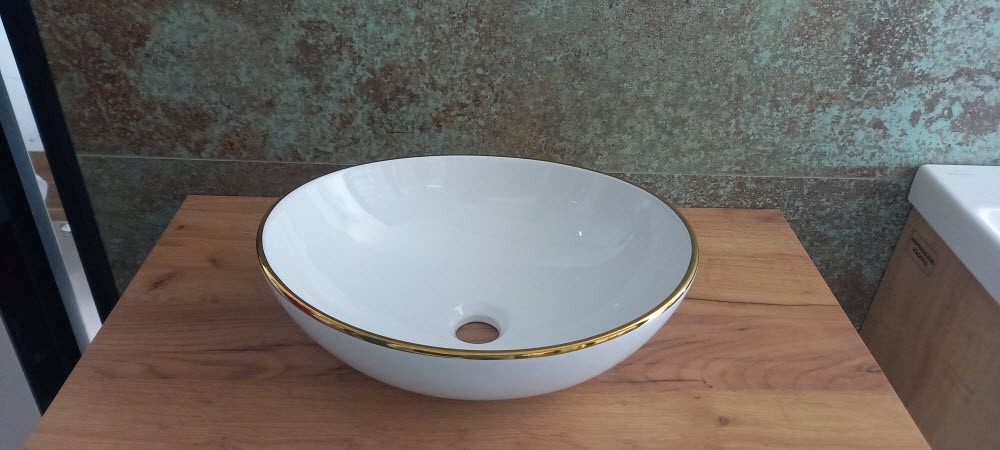 LAVITA Fresa Gold umývadlo na dosku 41,5 x 34 x 13,5 cm FRESAGOLDLINE - ROZBALENÝ TOVAR