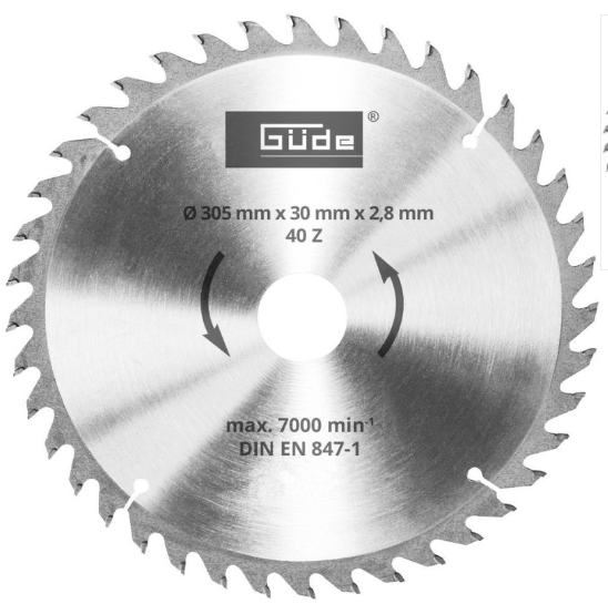 GUDE HM 305x30 40Z kotúč pílový