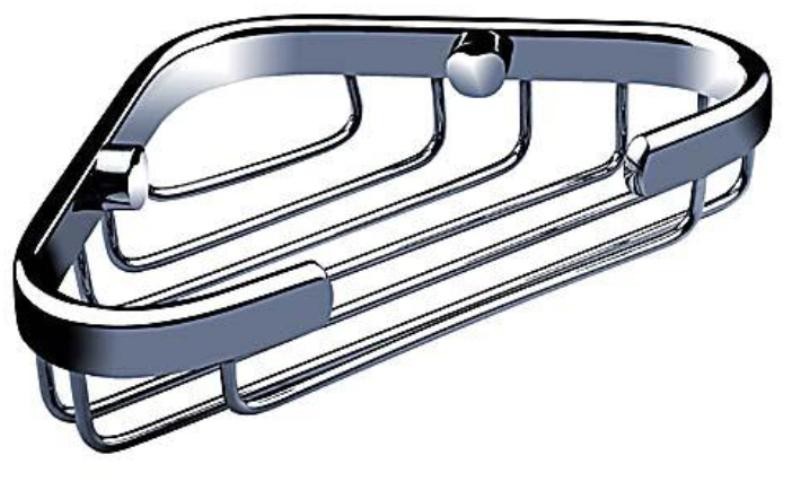 NIMCO košík drôtenný roh OPEN 12 x 12 cm chróm, OP10126