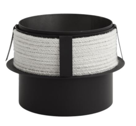 REDUKCIA S TESNIACIM POVRAZCOM DN120/DC150, OCEĽ ČIERNA