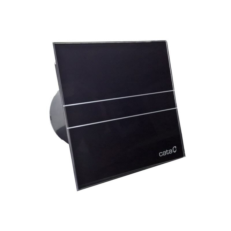 CATA E-100 GT kúpeľňový ventilátor Timer Black, čierny sklenený kryt, 00900502