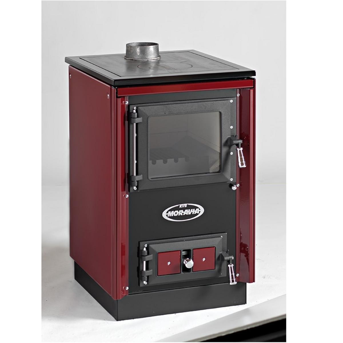 KVS Moravia Sporák na tuhé palivo typ 9114 Sofia bordový horný