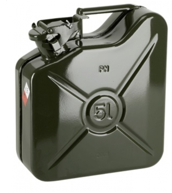 JERICAN 5l zelený kanister palivový plechový