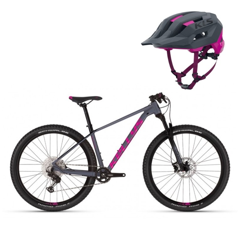 KELLYS MYSTERY 50 bicykel horský S 27,5 + prilba SHARP pink M/L 54-58cm