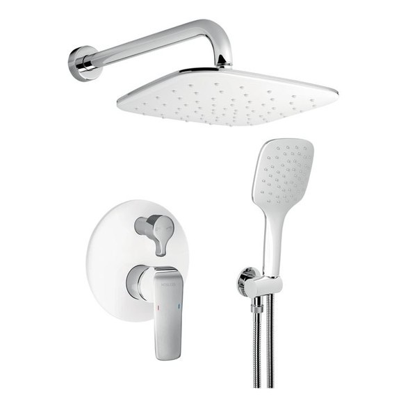 NOVASERVIS Nobless Tina sprchova sada pod omietku, biela/chróm, SADA38050R,1