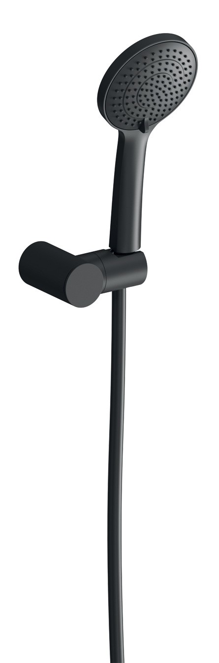 Novaservis Ferro Nostris set sprchovej hlavice, držiaka a hadice, 3 prúdy, čierna U99BL