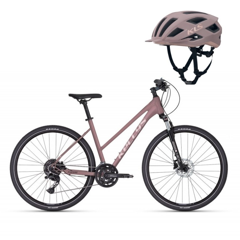 KELLYS Pheebe 30 bicykel crossový Rose Gold S 28" + prilba DYNAMIC II rose gold S/M (52-55 cm)
