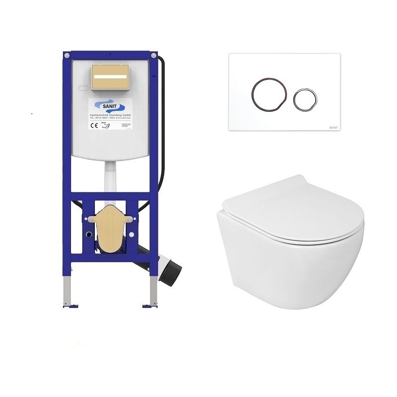 Kompletný WC set s podomietkovou konštrukciou a závesným WC SOGO, 9074300S000SL1S1