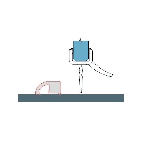RONAL ESCURA lišta prahová 1000 mm, aluchróm