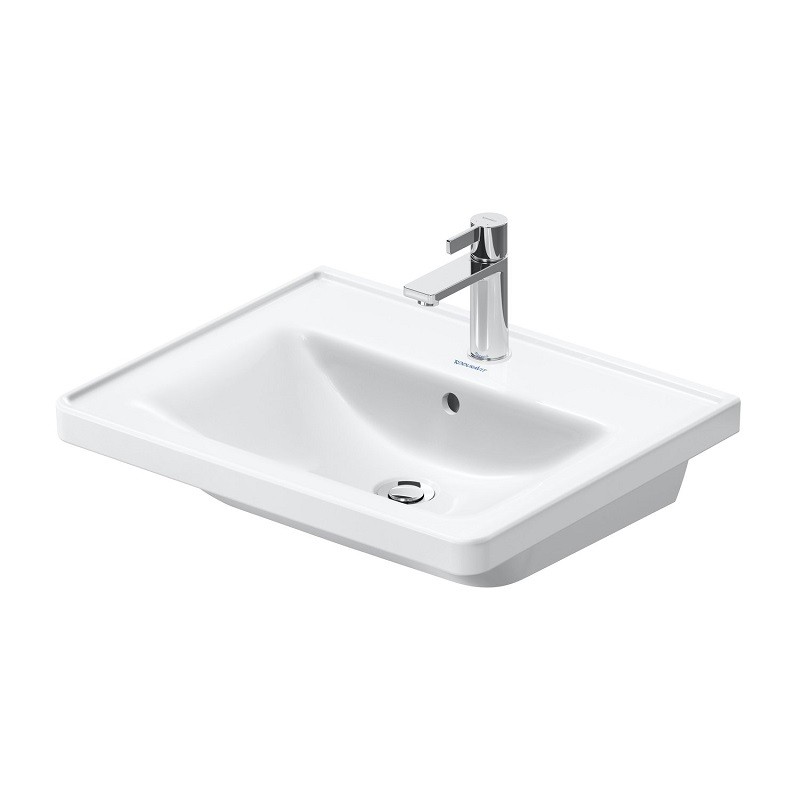 DURAVIT D-NEO umývadlo 60 x 48 cm s prepadom, s otvorom pre batériu biela 2367600000