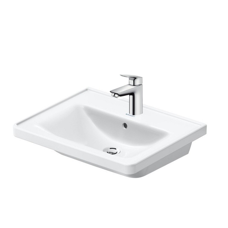 Duravit D-NEO umývadlo 60 x 48 cm + batéria Hansgrohe LOGIS 100 Push-open