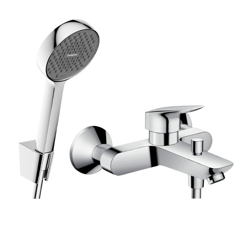 Hansgrohe Logis set pre vaňu - vaňová batéria + vaňový set Activera Select S 2 prúdy, držiak, hadica, chróm