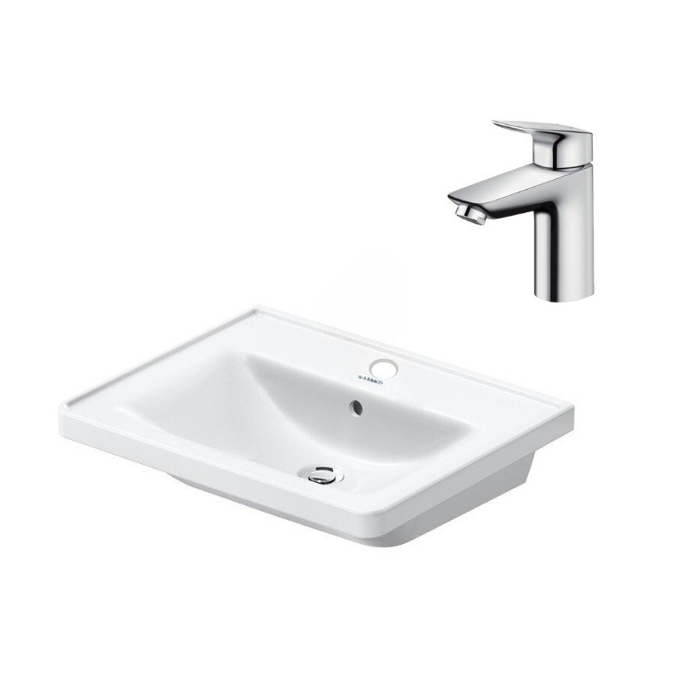 Duravit D-NEO umývadlo 60 x 48 cm + batéria Hansgrohe LOGIS 100